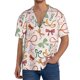 thumbnail image 1 of Fotbe Colorful Bow Knots Camisa Estampada de Manga Corta para Hombre, Casual de Verano, Estilo Playero, Sin Arrugas-Small, 1 of 5