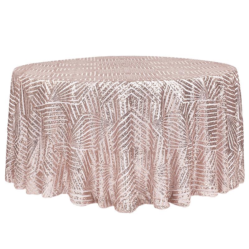 Round Table Linens Blush 120 Inch Glitz Sequin Tablecloth Whole Wedding Dexis Iberica Kitchen Dining Home Living Round Table Linens Blush 120 Inch, Black And Gold 120 Round Tablecloth