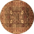 thumbnail image 1 of Ahgly Company Indoor Round Oriental Brown Industrial Area Rugs, 7' Round, 1 of 4