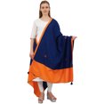 thumbnail image 2 of Phagun Indian Cotton Dupatta Embridered Chunni Long Stole Throw Scarf-Navy Blue, 2 of 5
