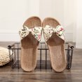 thumbnail image 4 of Samickarr Summer Slippers For Women Indoor And Outdoor Wide Women Female Bowknot Flax Linen Flip Flops Beach Shoes Sandals Slipper, 4 of 9