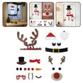 thumbnail image 5 of Christmas Snowman Santa Claus Elk Door Stickers Diy Xmas Door Wall Home Decor 1, 5 of 5