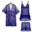 thumbnail image 1 of Ropa de casa de estilo europeo para mujer, traje de pijama Sexy de verano, conjunto de tres piezas, ropa de dormir de encaje de gasa, 1 of 4