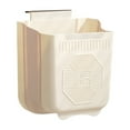 thumbnail image 2 of Bote de Basura Plegable de Pared, Cubo de Almacenamiento Plástico Colgante Telescópico para Cocina/Baño, Diseño Ahorrador de Espacio, Capacidad Ajustable, Blanco/Gris, 21x22x12cm, 2 of 6