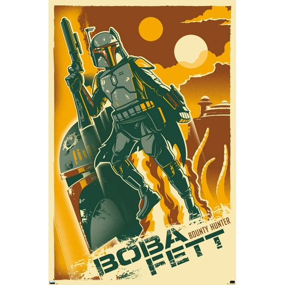Star Wars: Saga - Boba Fett - Two Suns Wall Poster, 22.375" x 34"