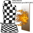 thumbnail image 3 of Psychedelic Wavy Chessboard Oven Mitts and Pot Holders Sets Hot Pads Heat Resistant Gloves Oven Mitten for Baking Kitchen Bakeware Cooking BBQ, 3 of 6