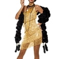 thumbnail image 2 of Womens Gold Flapper Dazzle Costume, 2 of 2