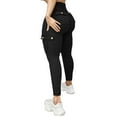 thumbnail image 4 of Womens Yoga Pants Clearance Athletic Breathable Gym Yoga Leggings with Pockets for Women Tummy Control High Waisted Workout Black Yoga Pants with Pockets for Women Lounge Elastic Waistband Black XXL, 4 of 6