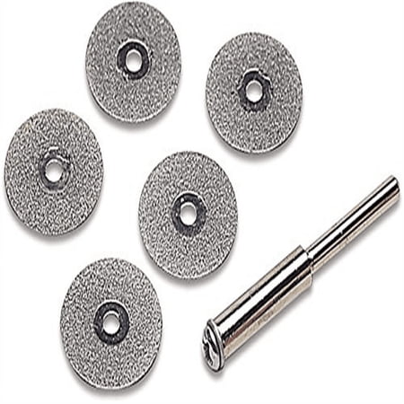 5pc DIAMOND MINI 22mm CUTTING DICS SET Dremel Rotary Tool W/mandrels