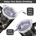 thumbnail image 4 of Gothic 40 oz Tumbler with Handle and Straw, Double Wall Vacuum Insulated Stainless Steel Tumbler with straw, 100% Leak-proof Water Bottle, Travel Mug Coffee Cup, Gift for men and Women, 4 of 6