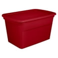 thumbnail image 2 of Sterilite Plastic 30 Gallon Tote Infra Red Set of 6, 2 of 7
