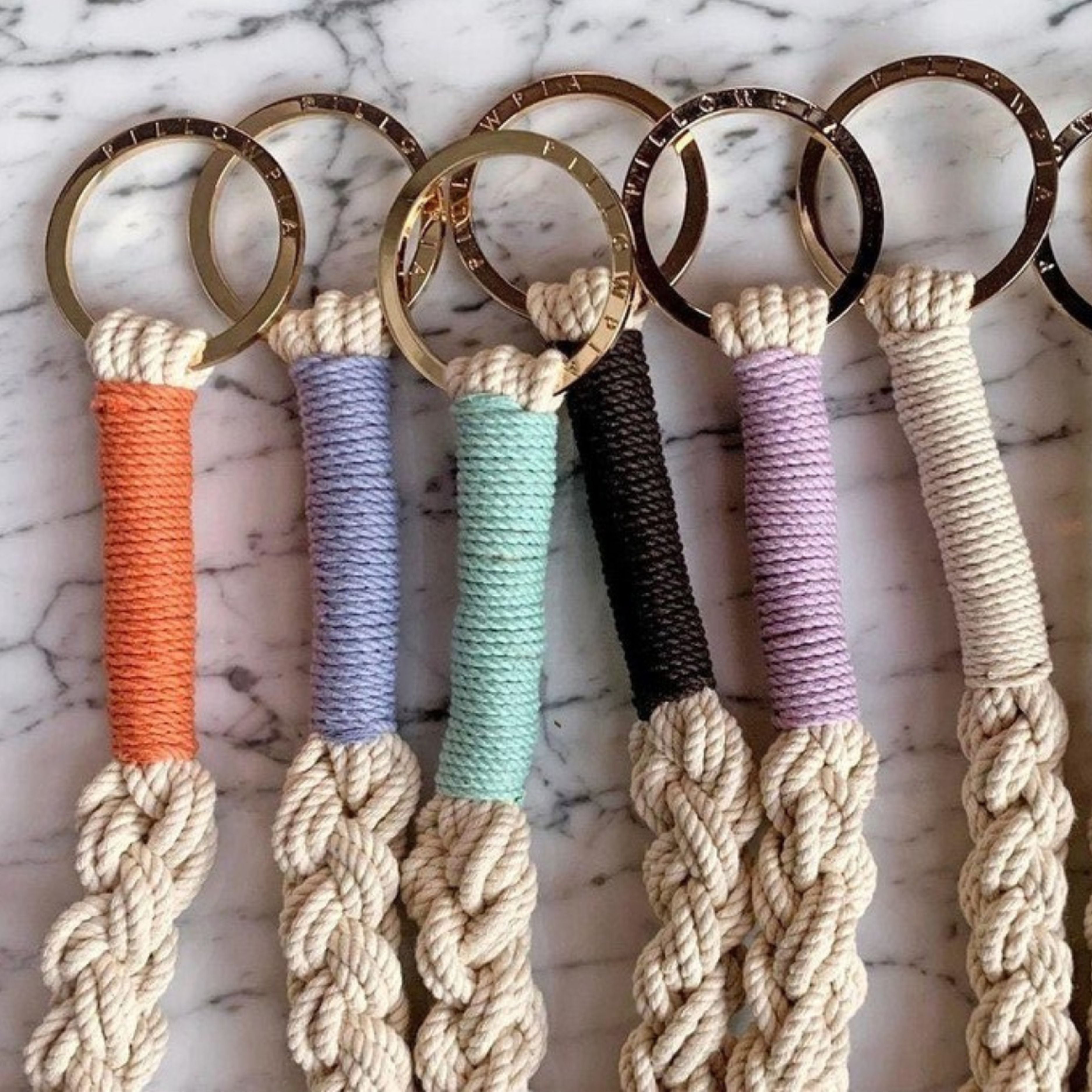 PILLOWPIA Trina Macrame Plant Hanger, Persimmon – 100% Cotton Rope, 55" Length, Holds Up to 10" Planter, 1-Pack Indoor/Outdoor Hanging Holder