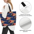 thumbnail image 3 of Disketp Bowling Ball And Flame Bolsa Tote Estampada para Mujer, Bolso de Hombro y de Mano para Compras y Viajes, 3 of 8