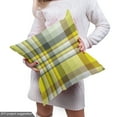 thumbnail image 4 of Ambesonne Grey Yellow Fabric by the Yard Upholstery, Vibrant Madras Plaid, 3 Yards, Yellow Multicolor, 4 of 4