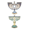 thumbnail image 1 of Hermosa Menorah de Hanukkah estilo clásico para celebración religiosa., 1 of 9
