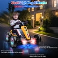 thumbnail image 4 of VIBESPARK 12V Electric Go Kart, Ride on Toys for Toddlers with Cool Flashing Lights, Foldable Electric Cars, Ride on Cars w/ Adjustable Seat, Built-in Music, EVA Wheels, Yellow, 4 of 8
