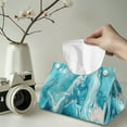 thumbnail image 2 of ZUXONGSY Marble Stripes Tissue Box Covers PU Leather Tissue Cube Box Cover with Buckle Rectangular Tissue Box Cover Easy to Carry Stylish Tissue Box Cover for Business Travel, 2 of 7