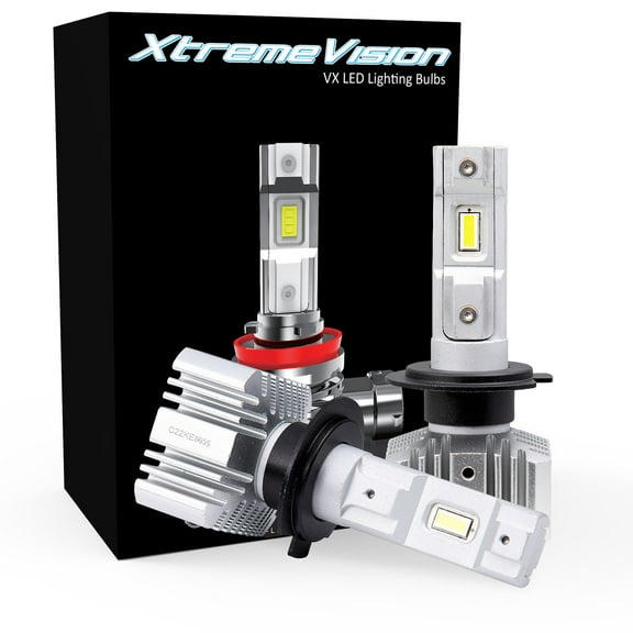 Xtremevision VX H1 LED Headlight Bulbs - 6500K Xenon White, 8000 Lumens, 16W LED