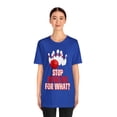 thumbnail image 2 of DJH Apparel | Stop Playing For What? BOWLING Unisex Tee, 2 of 4
