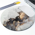 thumbnail image 6 of Black and White Gold Marble Round Mouse pad Customized Mousepad Non-Slip Rubber Base Mouse Pads for Computers Laptop Office Desk Accessories Mouse pad, 6 of 11