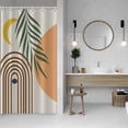 thumbnail image 2 of Small Half Size Stall Shower Curtain with 6 Hooks Shower Stall Curtain 36 x 72 Boho 36 inch Shower Curtain for Bathroom/RV and Camper (Boho), 2 of 6