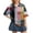 Orange, variant on Domzest Polo Shirts for Women Button Lapel Collared Short Sleeve Tops Color Block Business Casual Basic Tees White S