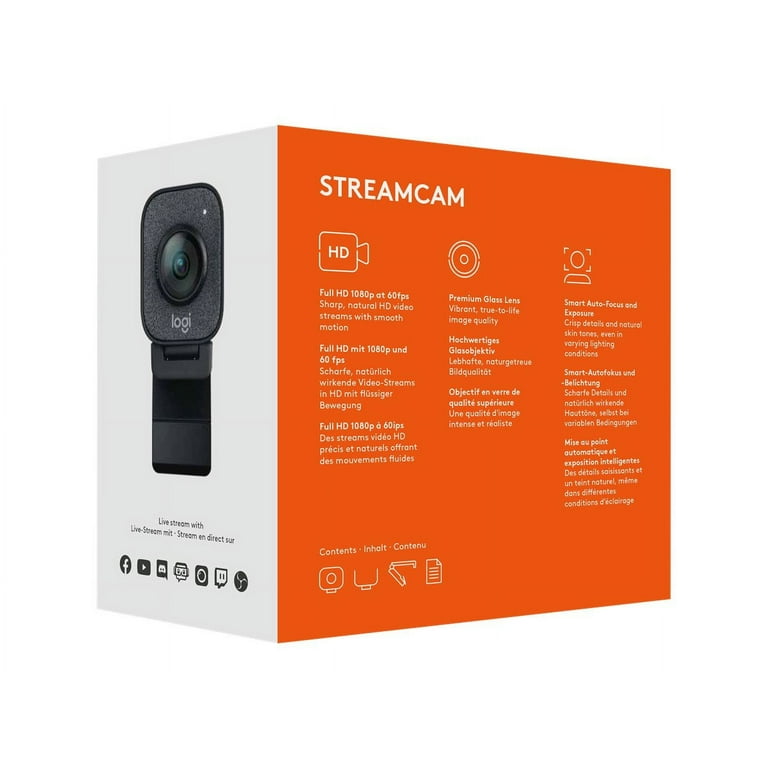 Logitech StreamCam Live Streaming Webcam Full 1080p HD 60fps