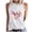 White, variant on Plus Size Tank Tops for Women Sleeveless Round Neck Love Printed Regular Tank Black 2XL
