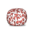 thumbnail image 1 of Strawberry Storage Toy Bag Chair, Rhythmic Berries and Leaves Colorful Sketch Pattern on Plain Background, Stuffed Animal Organizer Washable Bag, Large Size, Burnt Sienna White, by Ambesonne, 1 of 3