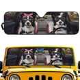 thumbnail image 2 of Uorisanigo Windshield Sun Shade Border Collie Animal Driving Sun Visor for Jeep Wrangler JK JKU JL JLU 1997-2025 & Jeep Gladiator JT 2020-2024 Keep Vehicle Cool Protect Your Car from UV Heat, 2 of 7