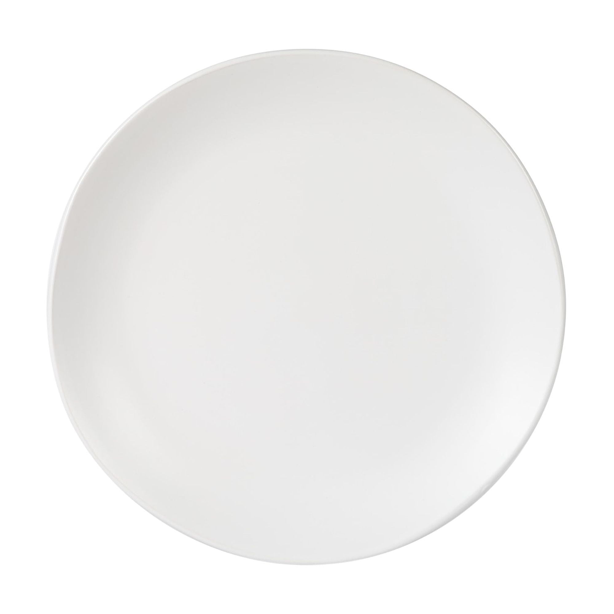 Gibson Home Bethel 18 Piece Plates and Bowls Ceramic Stoneware Organic Shape Dinnerware Set (Service for 6) - Matte White