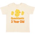 thumbnail image 3 of Inktastic 3rd Birthday Duck Quacktastic 3 Year Old Boys or Girls Toddler T-Shirt, 3 of 5