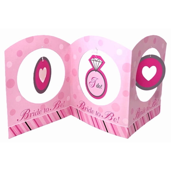 Bridal Shower Bride to Be Large Stand-Up Party Table Centerpiece Decoration - 10.75" Tall X 27" Wide