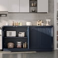 thumbnail image 3 of WARAYZ Arched Sideboard with 45° Beveled Design, Adjustable Shelves, Easy Assembly & Maintenance, Blue, 3 of 9