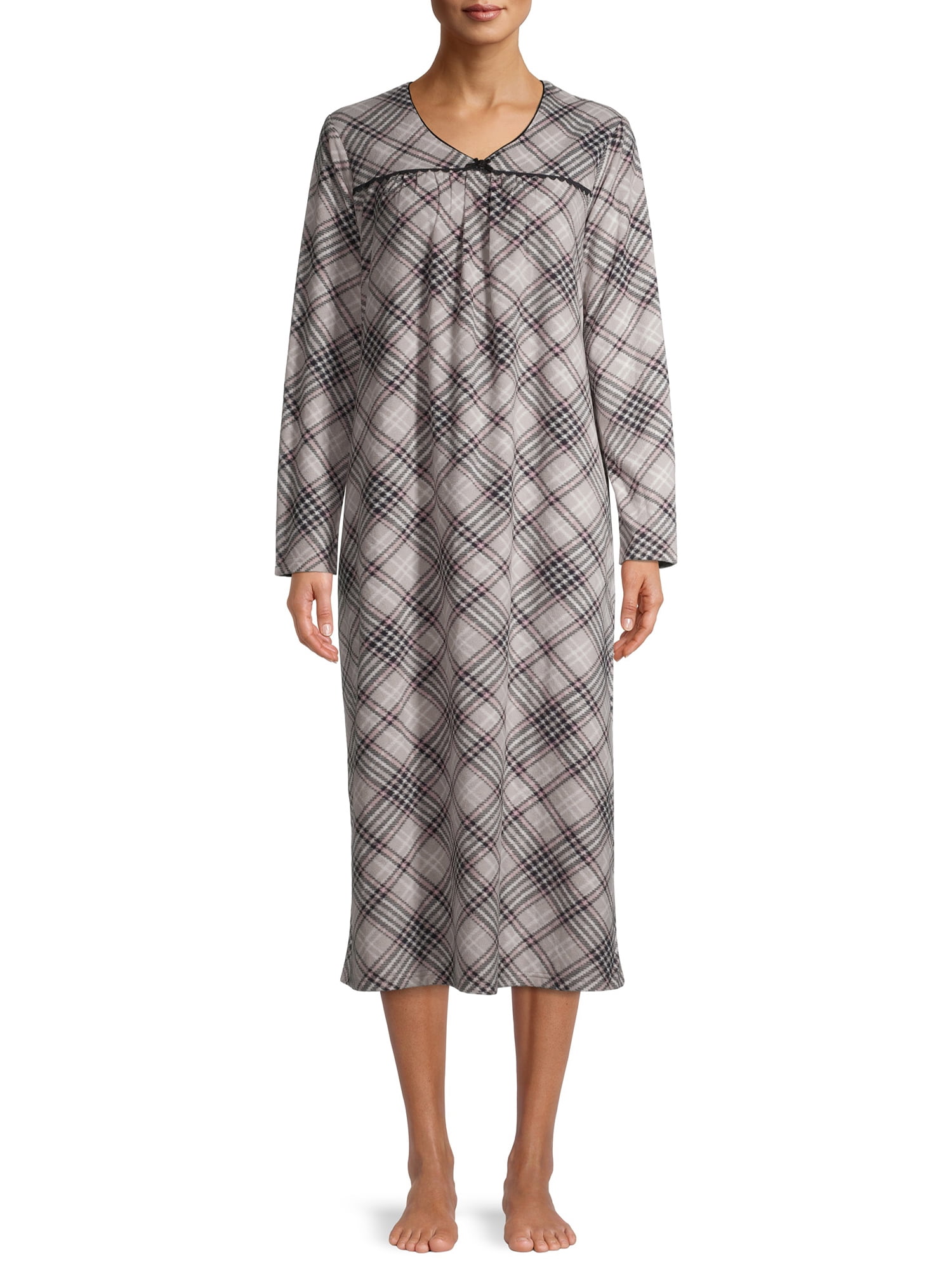 Hanes Women's Cozy Fleece Nightgown with Long Sleeves