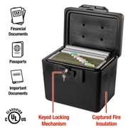 SentrySafe 1170 Fireproof Document Safe with Key Lock, 0.61 CuFt., Black