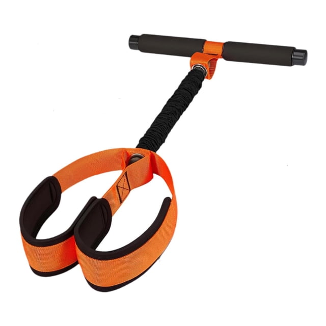 Bandas de resistencia con pedal para abdominales, cuerda de tracción multifunción, estirador de tobillos para ejercicios de cintura y piernas en casa. Naranja