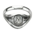 thumbnail image 2 of Sterling Silver Sacred Heart Scapular Ring with Our Lady of Mount Carmel Inside, Size 9, 2 of 6