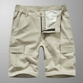 thumbnail image 2 of JIUKU Cargo Shorts for Men Elastic Waised Lightweight Work Shorts Casual Summer Outdoor Hiking Shorts, 2 of 5