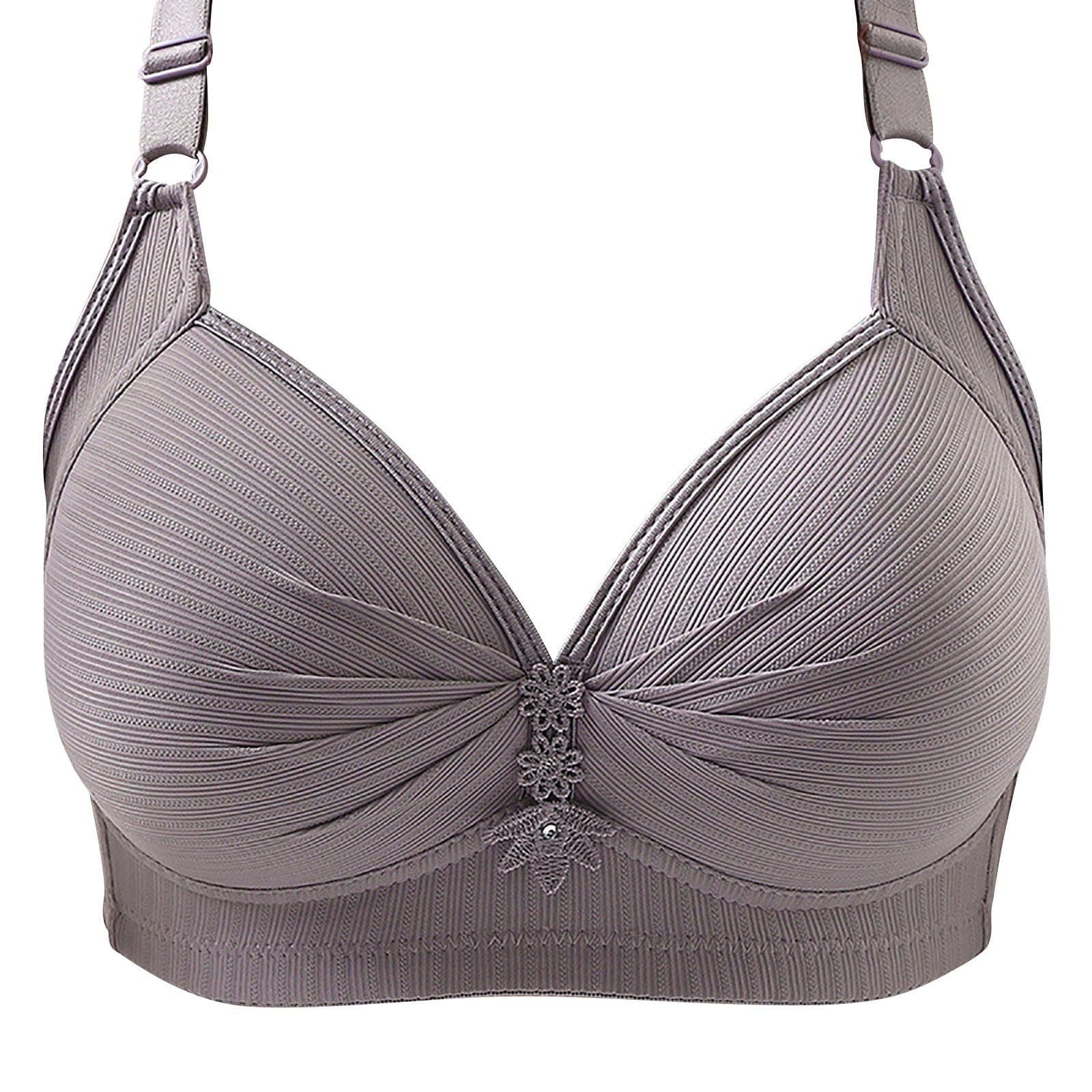 VISALY bra packs Cotton Bralette, Lace Back Support Bra Set 5 Pack, Strapless Bras for Women Large Bust, Plus Size Bras, Sticky Bra Backless Silicone Bras, Womens Cotton Bra, 5-Pack | Black,S/36