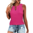 thumbnail image 1 of Birdeem Camisoles pour Femmes Unies Aguichant Sans Manches à Col Rond, Ajourées, Hauts Tube Plissés, Blouse, 1 of 10