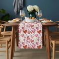 thumbnail image 2 of Valentine's Day Table Runner - 70 Inch Long, Kitchen Dining Table Runner Dresser Scarves, Colorful Heart Love Modern Minimalist Farmhouse Decor for Coffee Tables Wedding Party Banquet, 2 of 8