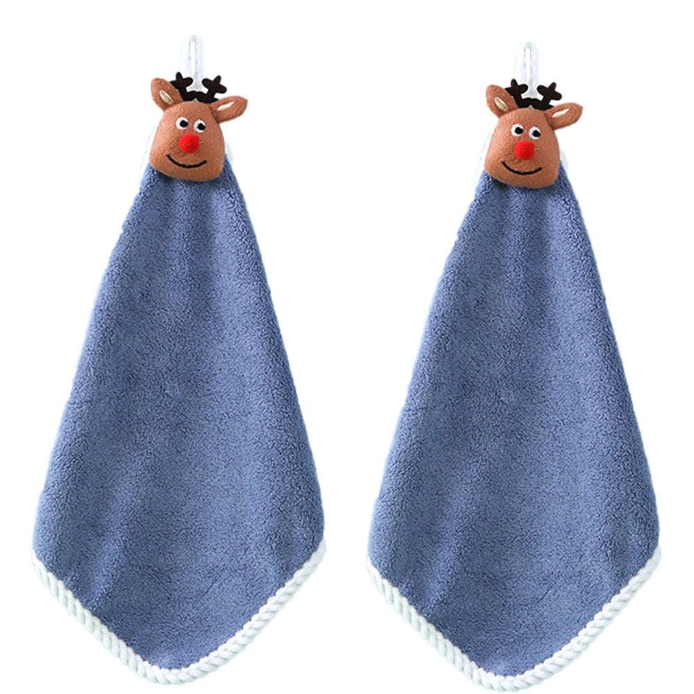 Winter Hanging Kitchen Towel 2 Pack Christmas Hand Towels Soft