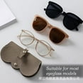 thumbnail image 2 of Lanyard Glasses Storage Leather Bag Simple Fashion Retro Glasses Clip Portable Travel Glasses Boundless Storage Clip, 2 of 5