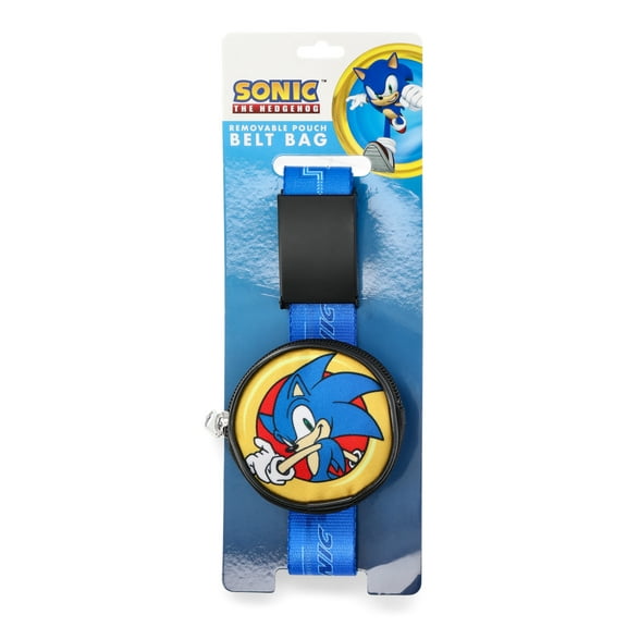 Sonic the Hedgehog Boys Belt with Removable Zip Pouch
