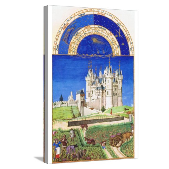 Art.com Le Tres Riches Heures Du Duc De Berry - September Stretched Canvas Print Wall Art by Paul Herman & Jean Limbourg, 16" x 24"