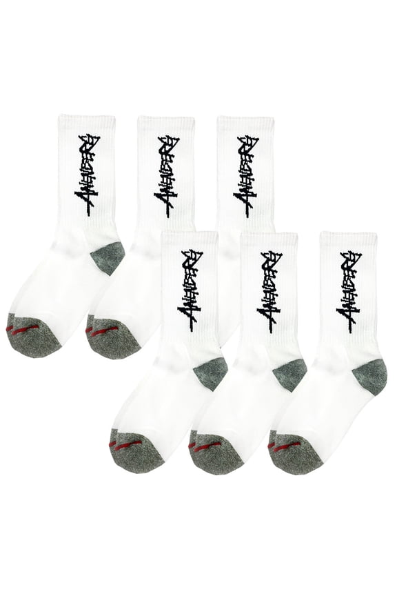 6 PACK OF WHITE BERG SOCKS