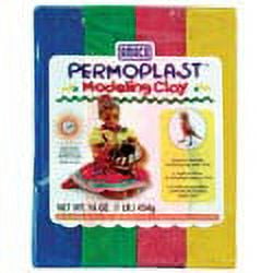 AMACO Permoplast Non-Toxic Modeling Clay Set, 1 lb, Assorted Color, Set of 4