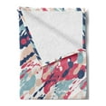 thumbnail image 2 of Navy and Blush Soft Flannel Fleece Throw Blanket, Abstract Pastel Color Splashes Dirty Look Liquid Splat Drops Print, Cozy Plush for Indoor and Outdoor Use, 70" x 90", Multicolor, by Ambesonne, 2 of 5