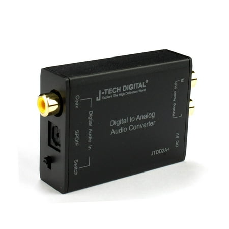 J-Tech Digital ; Digital to Analog Audio Converter Optical SPDIF/Coaxial Digital to RCA L/R Analog Audio 192kHz/24bit Optical and Coaxial DAC with Cirrus CS8416 Digital Receiver Chip Best Quality J-Tech Digital ; Digital to Analog Audio Converter Optical SPDIF/Coaxial Digital to RCA L/R Analog Audio 192kHz/24bit Optical and Coaxial DAC with Cirrus CS8416 Digital Receiver Chip Best Quality